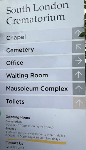 South London Crematorium — Customer photo
